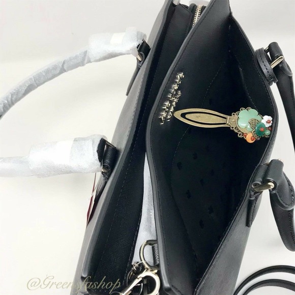 NEW KATE SPADE CAMERON LARGE SATCHEL HANDBAG BLACK - Picture 8 of 11